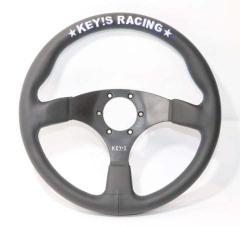 Key's Racing FLAT Type Black Steering Wheel 350mm