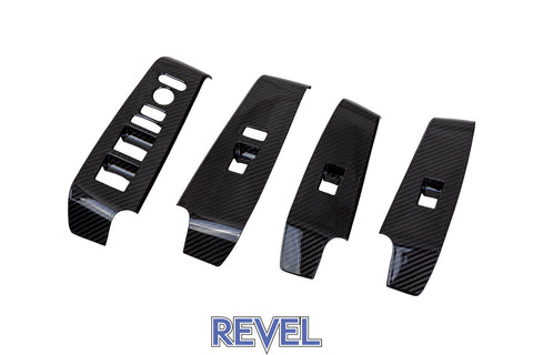 Revel GT Dry Carbon Window Switch Panel Covers (4pcs) Civic Type-R FL5