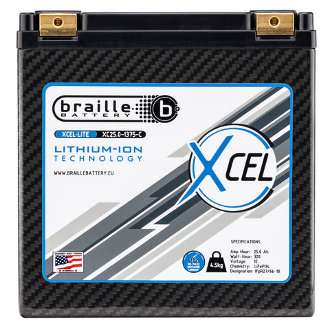 Braille XC25.0-1375-C Motorsport Lithium Battery