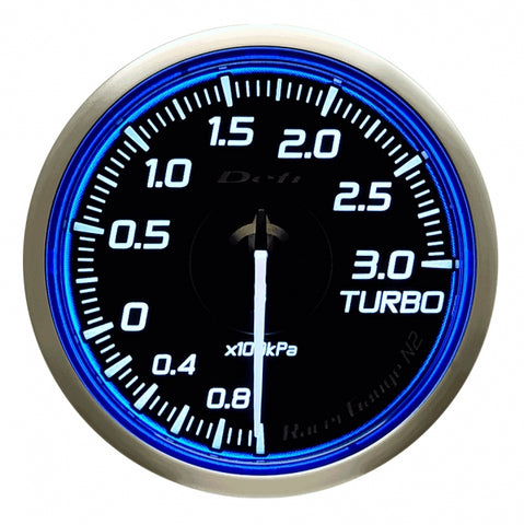 Defi Racer Gauge N2 Blue (60mm) - Turbo 3.0