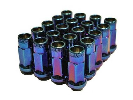 Muteki SR48 Lug Nuts - Burning Blue Neon