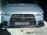 Rexpeed V-Style Carbon Front Splitter EVO X