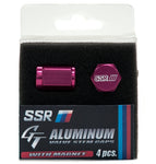 SSR GT Aluminum Air Valve Cap Set with Magnet - Red