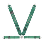 Takata Race 4 4-point snap-on Harness - Green